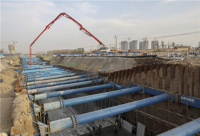 河北宣化 地下綜合管廊工程熱火朝天，城市“動脈”建設正酣